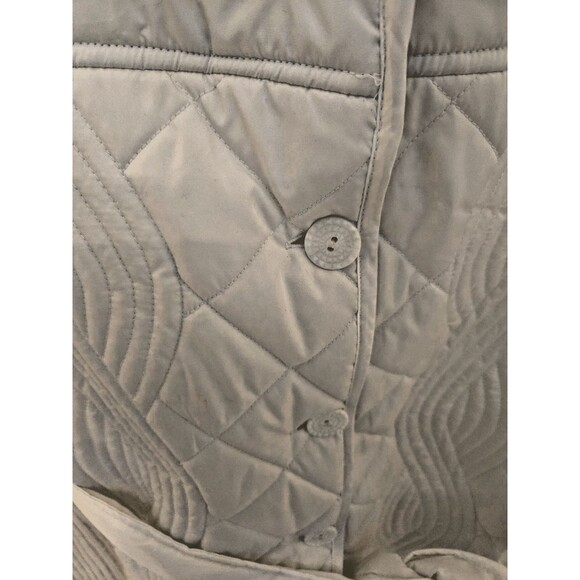 Dollhouse White Quilted M Jacket Ribbed Knit Sleeves Belted Hybrid Belted - Picture 5 of 11